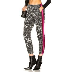 Mother Side Stripe Animal Print Jogger